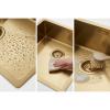 Pure.Sink Luxion Gold sink 36x40 cm undermount, flush mount, and surface mount PLX3640-60